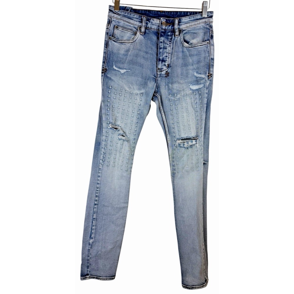 Ksubi Chitch Enjoy Trashed Denim Skinny Jeans Mens‎ Size 28X32 Stretch